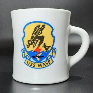 US Navy USS Wasp Ship (LHD1) Military History Collectable Restaurant Ware Mug